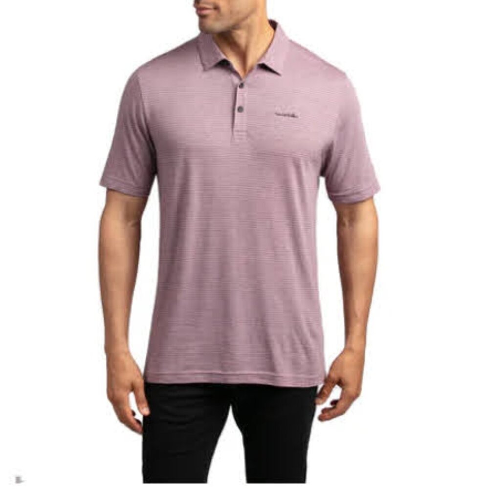 TravisMathew Golf Polo Mauve Heather Performance Mens L